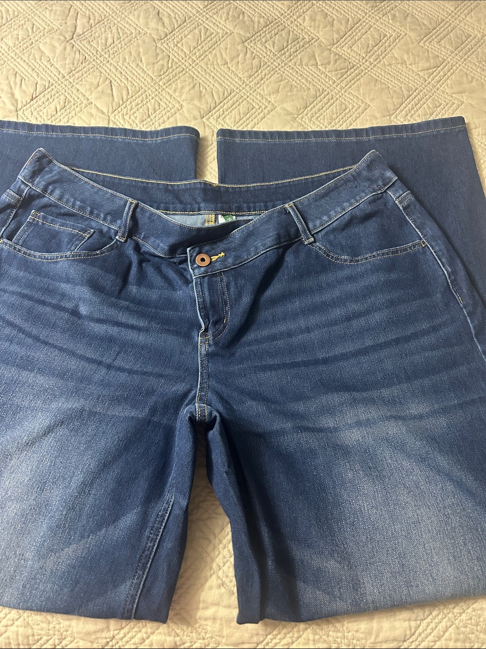 HALARA Women's Dark Blue wide leg jeans